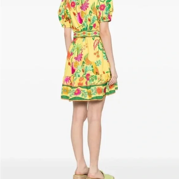 NWT Farm Rio Delicate Fruit Garden Yellow Minidress Small - Picture 2 of 12